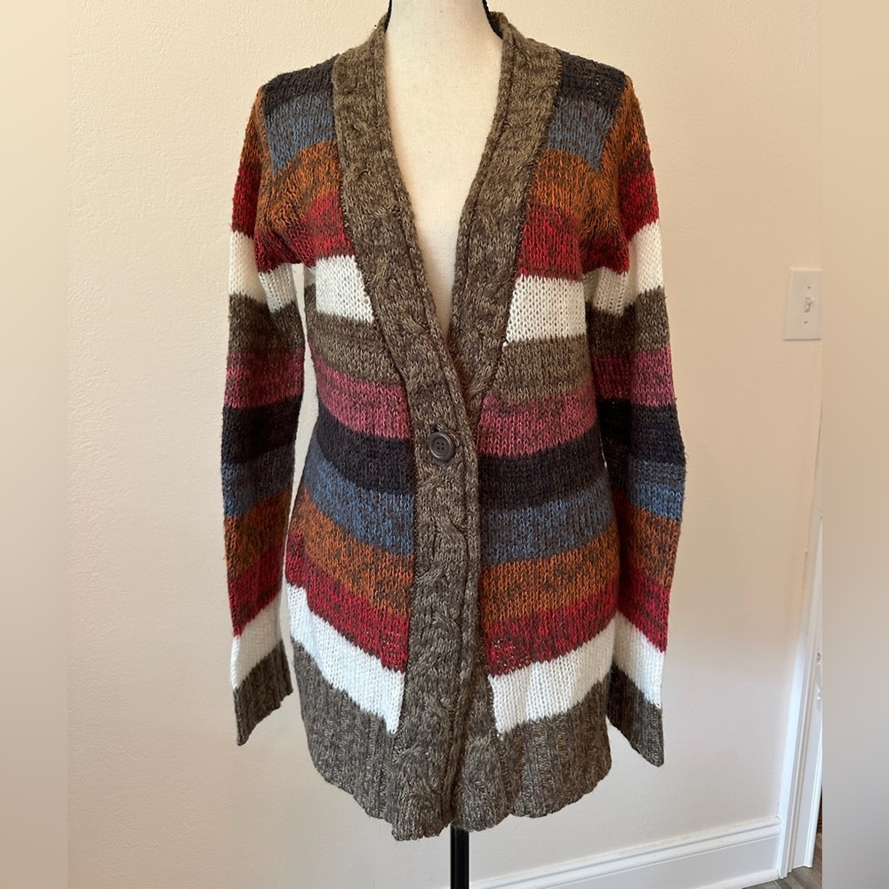 Boho Multi Color Stripe Cardigan